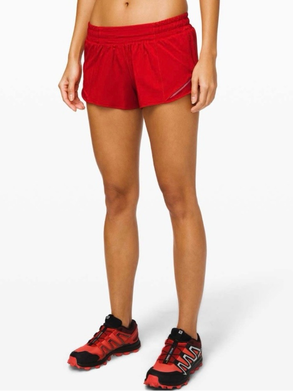 Lululemon Hotty Hot LR Short *2.5" Size 12 Dark Red Lined